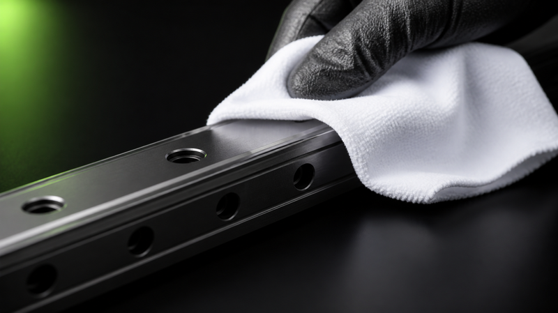 Cleaning a linear rail